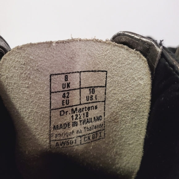 Dr. Martens - Le Sequin 14 Eye Silver Gunmetal boots Rare Ribbon Lace -Ladies 10 - Picture 12 of 12